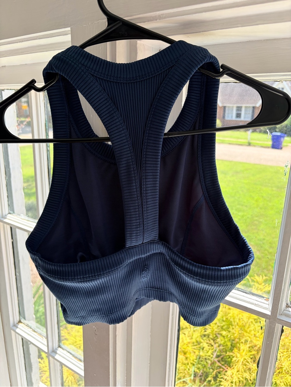NWOT FP Movement Ribbed Racerback Crop Tank Top - Navy - Picture 2 of 5